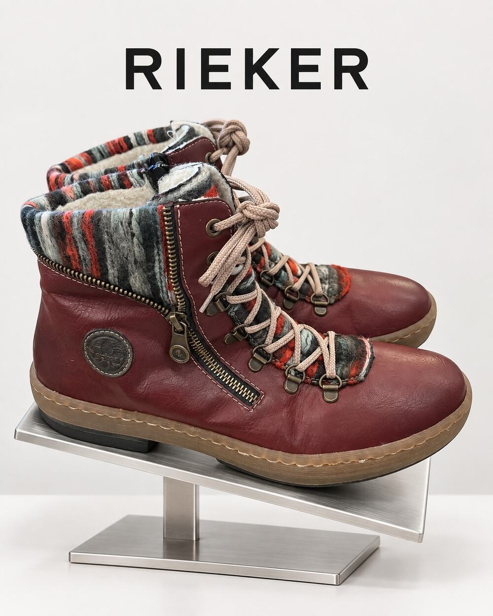 Rieker Felicitas Z6741-35 Wine Ankle Boots Women’s 8 EU 39